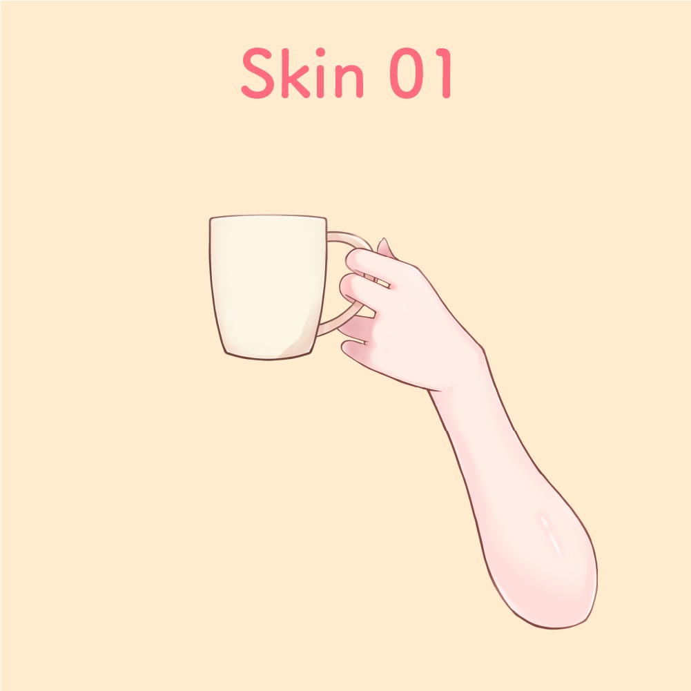 【無料版あり】 マグカップを持つ手のLive2Dアイテム(VTubeStudio対応)