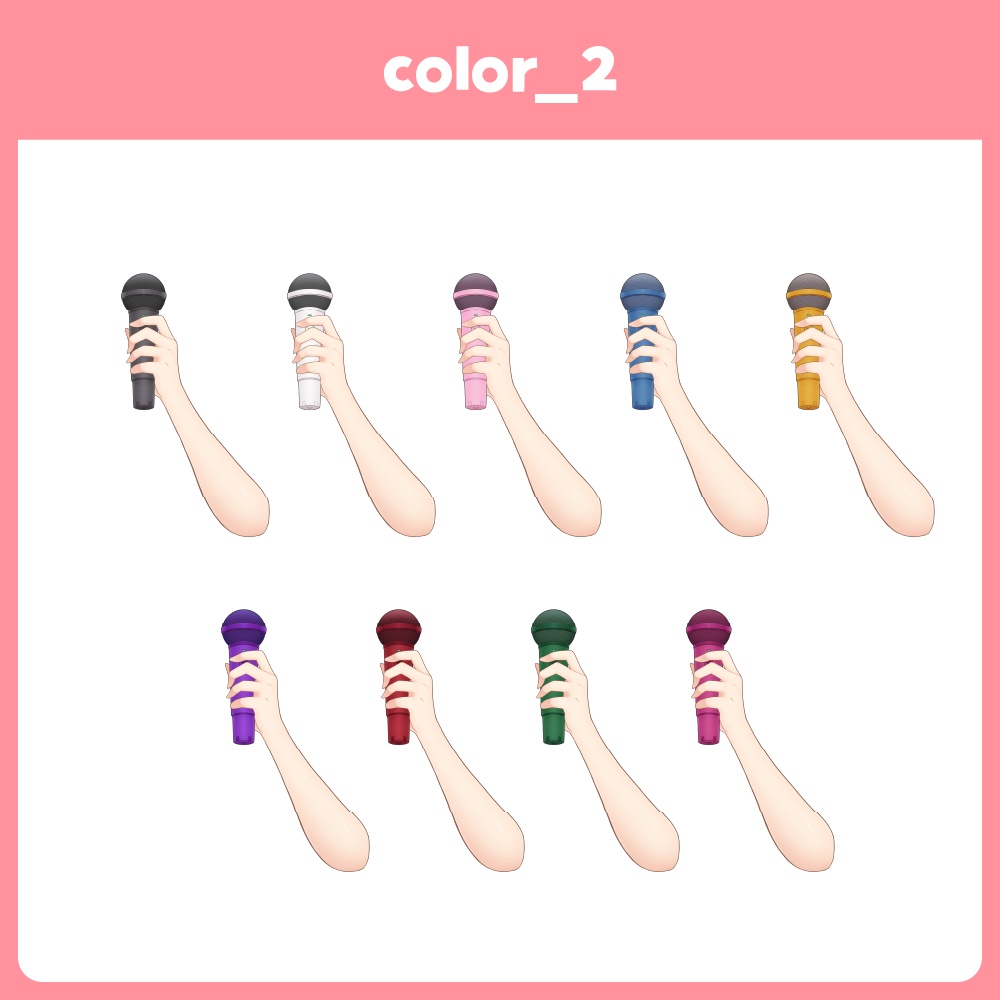 【無料版あり】 マイクを持つ手のLive2Dアイテム(VTubeStudio対応)