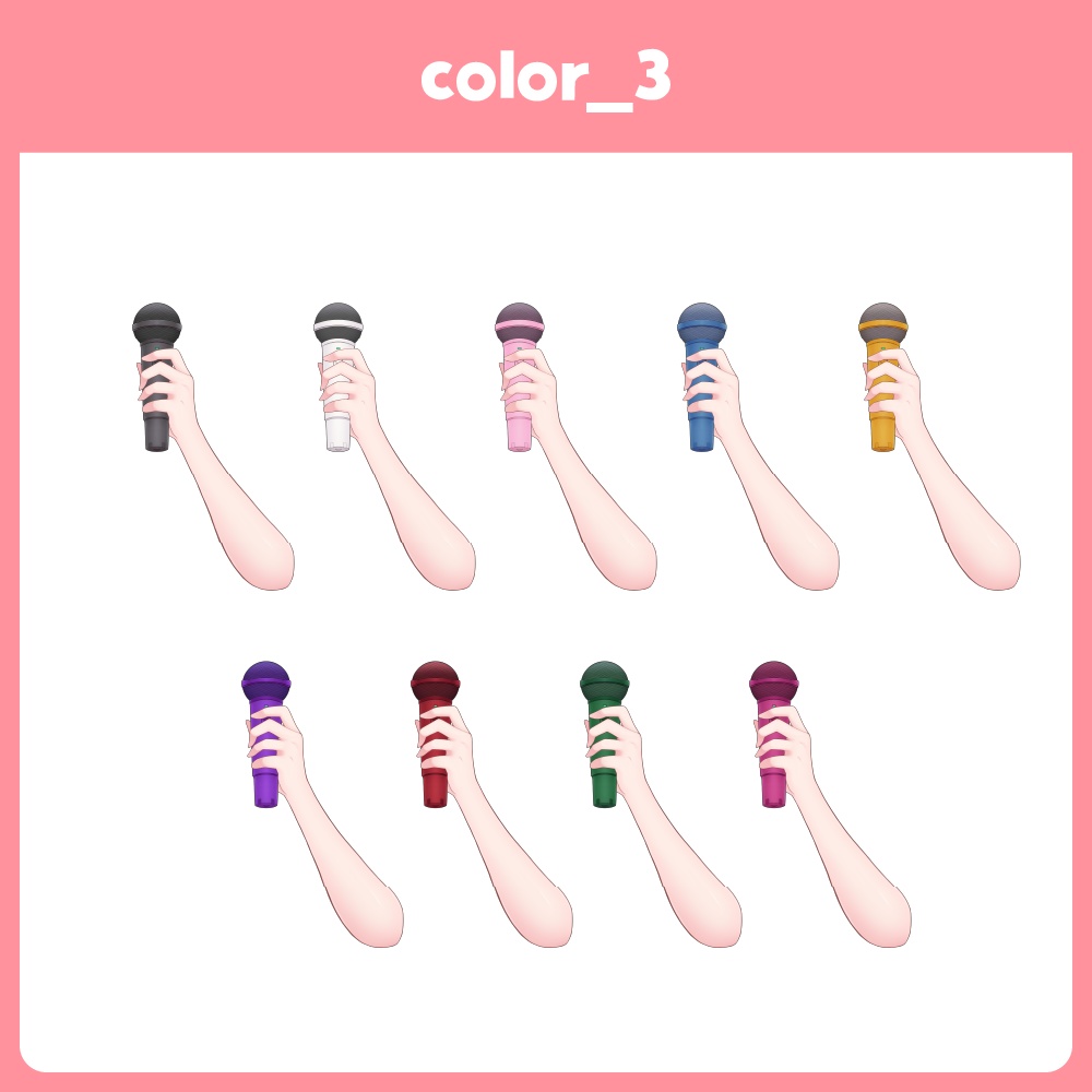 【無料版あり】 マイクを持つ手のLive2Dアイテム(VTubeStudio対応)