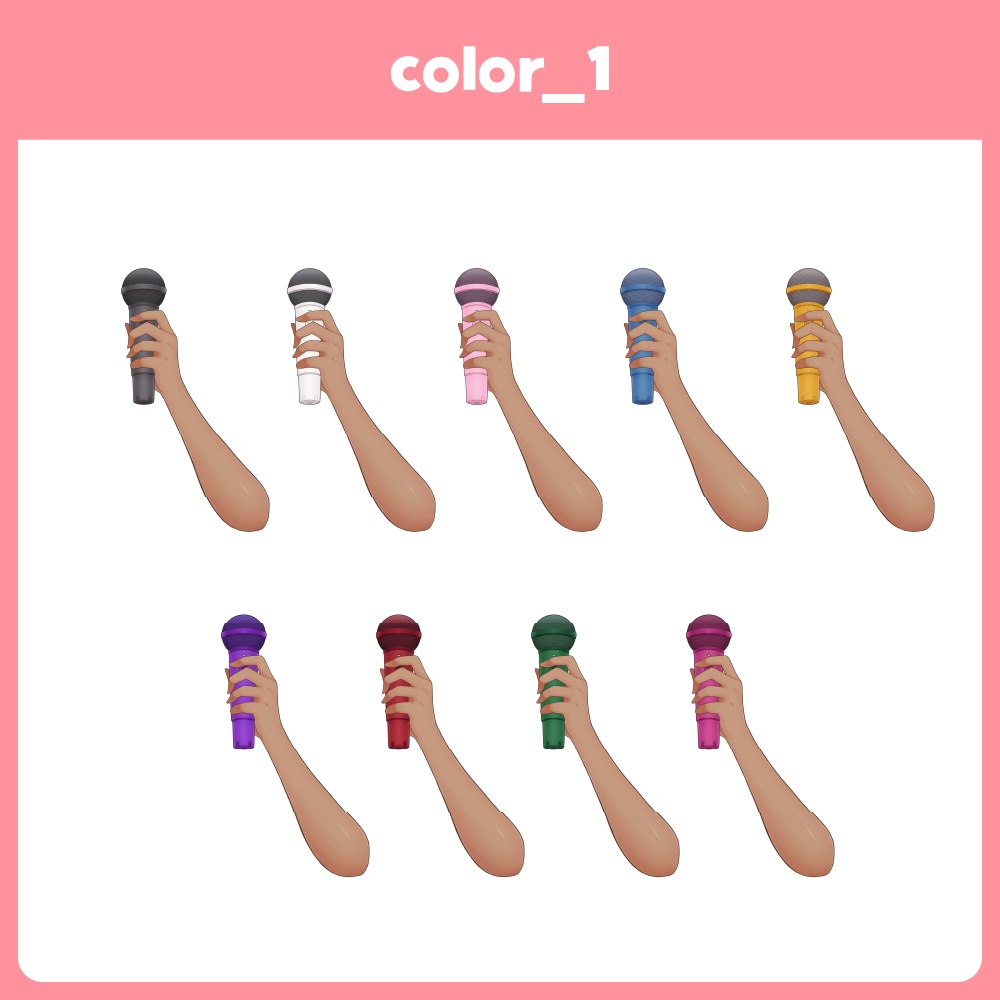 【無料版あり】 マイクを持つ手のLive2Dアイテム(VTubeStudio対応)