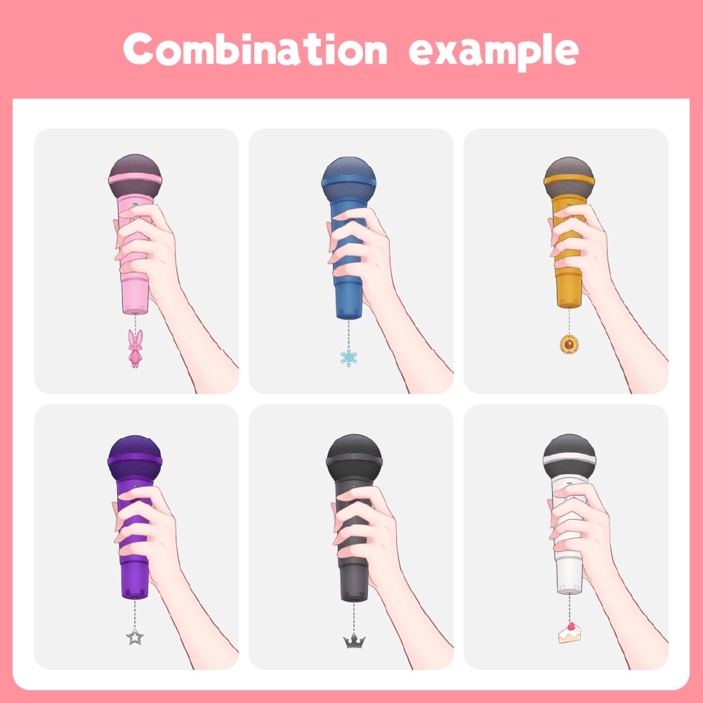 【無料版あり】 マイクを持つ手のLive2Dアイテム(VTubeStudio対応)