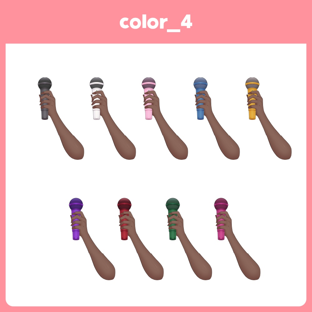 【無料版あり】 マイクを持つ手のLive2Dアイテム(VTubeStudio対応)