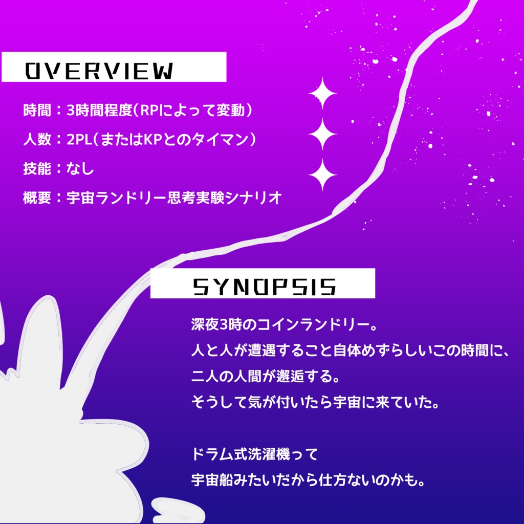 【CoC 6th】コインランドリー、宇宙(そら)の旅【SPLL:E192753】