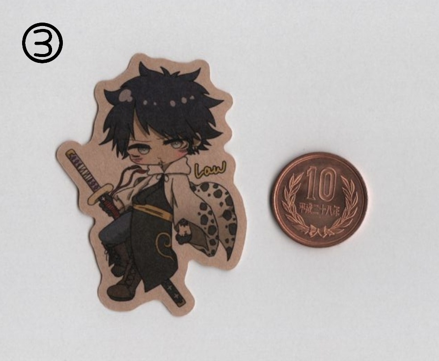 キッドくん&ローくん大正ロマン風ステッカー