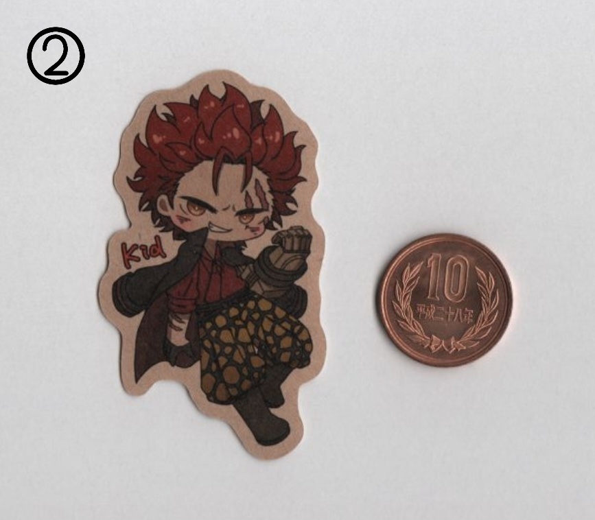 キッドくん&ローくん大正ロマン風ステッカー