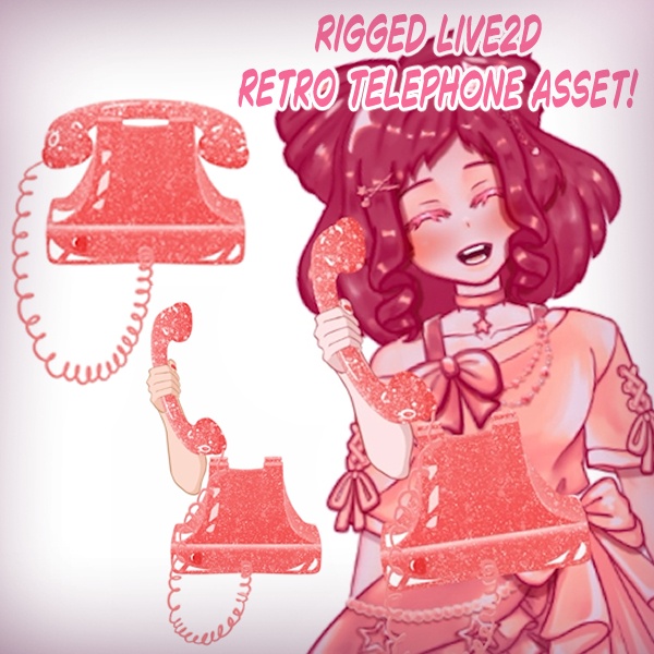 Live2D Retro Telephone Asset (Interactive Animations!)
