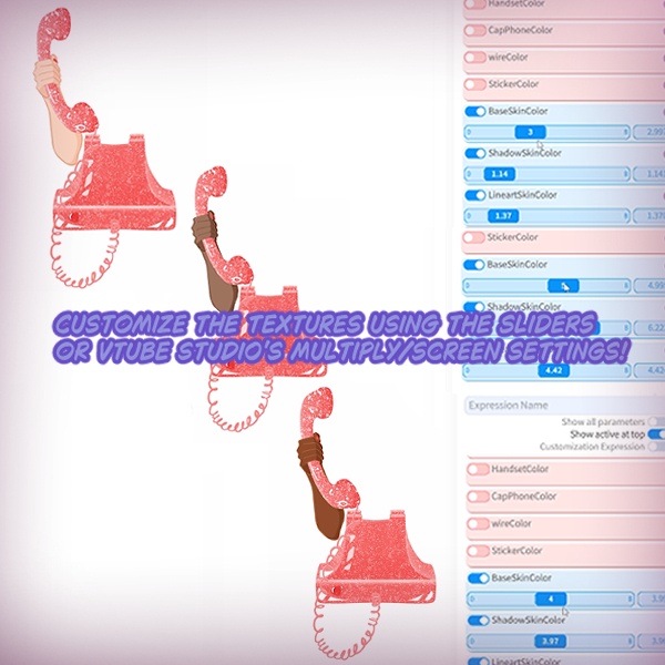 Live2D Retro Telephone Asset (Interactive Animations!)