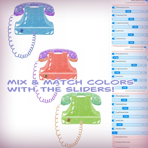 Live2D Retro Telephone Asset (Interactive Animations!)