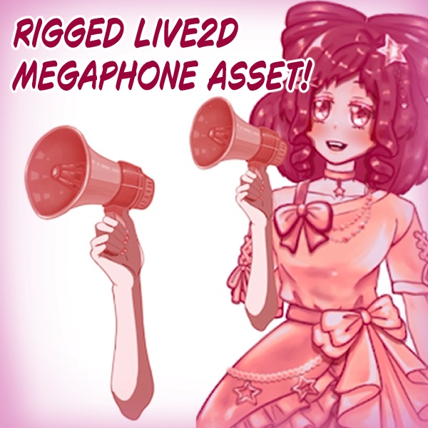 Rigged Live2D Megaphone Asset