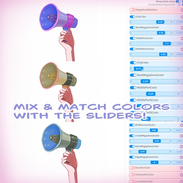 Rigged Live2D Megaphone Asset