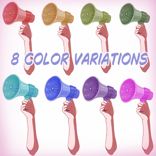 Rigged Live2D Megaphone Asset