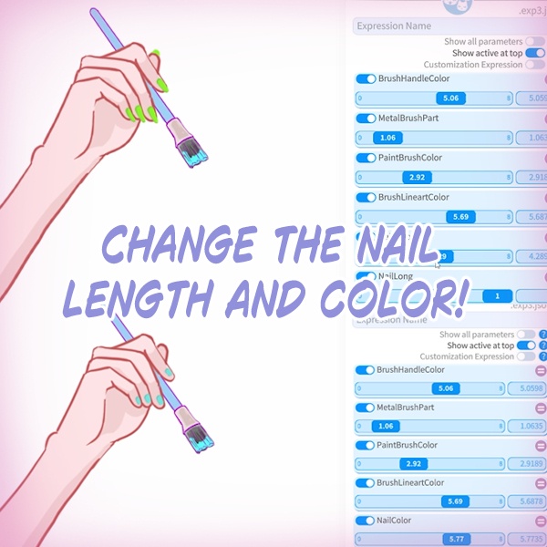 Rigged Live2D Canvas & Brush Asset