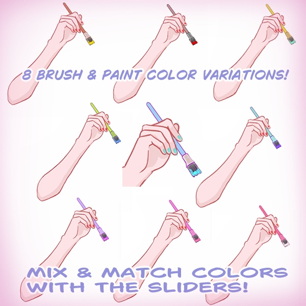 Rigged Live2D Canvas & Brush Asset