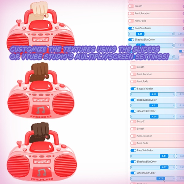 Rigged Live2D Boombox Item (With Interactive Audio!)
