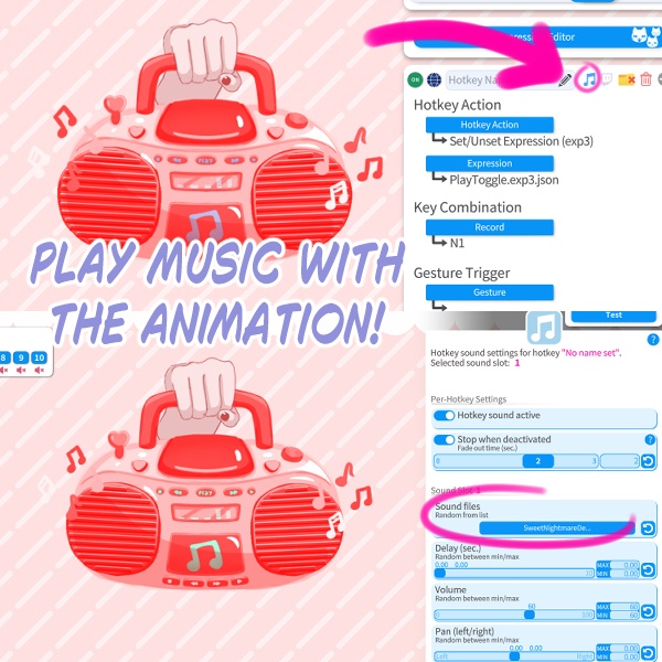 Rigged Live2D Boombox Item (With Interactive Audio!)
