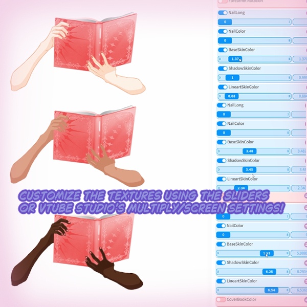 Rigged Live2D Book Asset