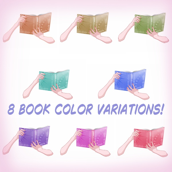 Rigged Live2D Book Asset