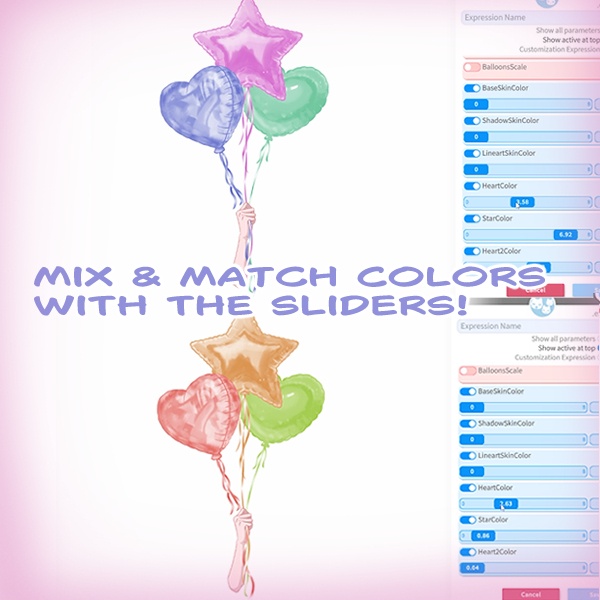 Balloons - Live2D Rigged Balloons Asset
