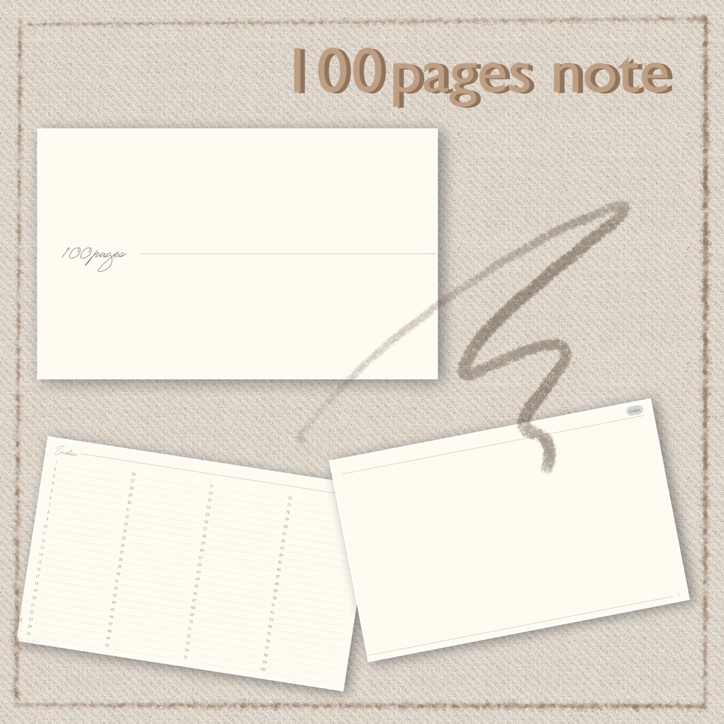 100pages note