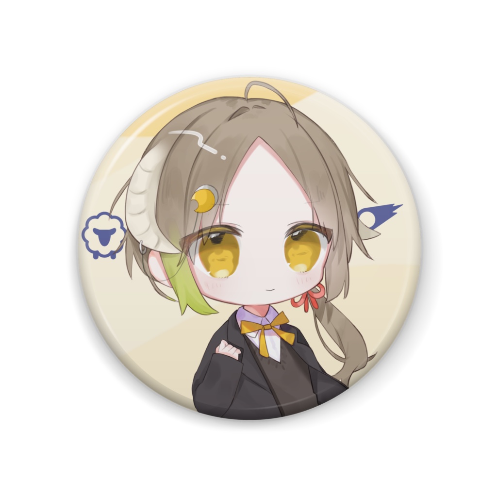【月暈セイジ】ミニキャラ缶バッジ