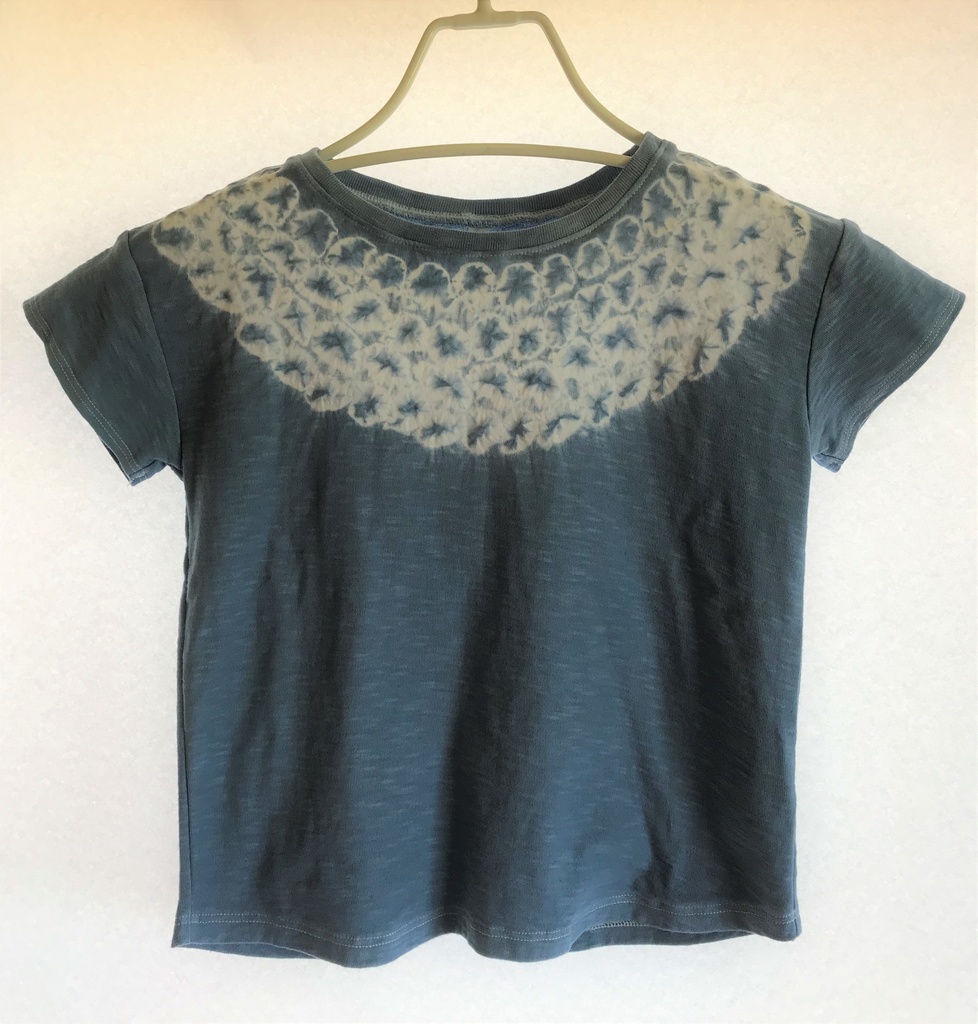 絞りTシャツ・ライトブルー×ホワイト