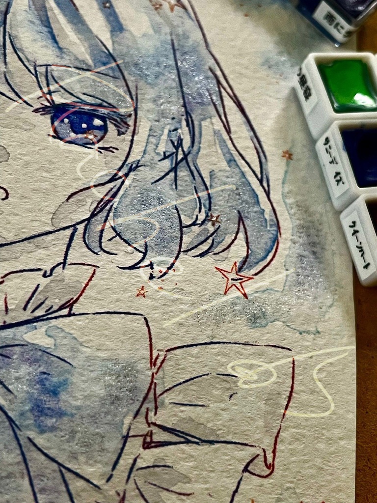 【見本】BOOSTおまけ絵の具色見本(&塗り絵サンプル)