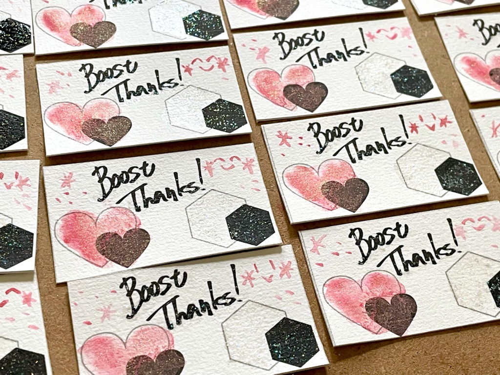 【見本】BOOSTおまけ絵の具色見本(&塗り絵サンプル)