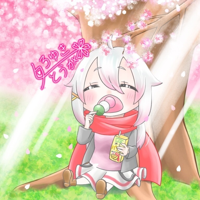 白雪 冬花缶バッジ(桜ver)