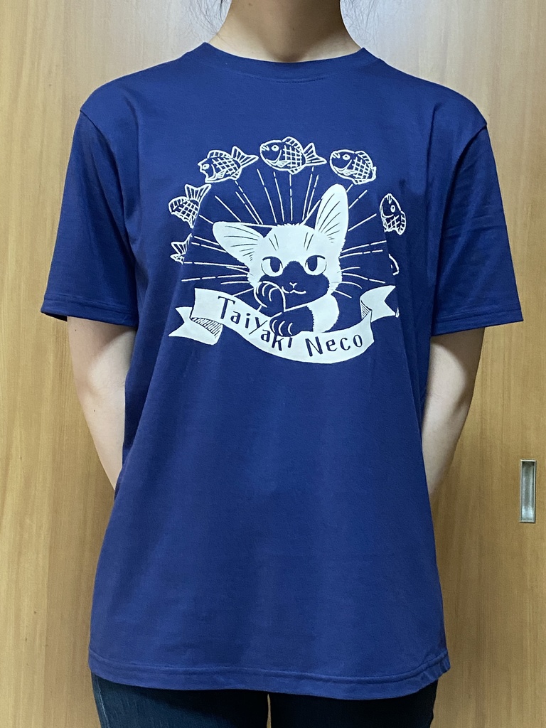 ムーンフェイズたいやきねこTシャツ