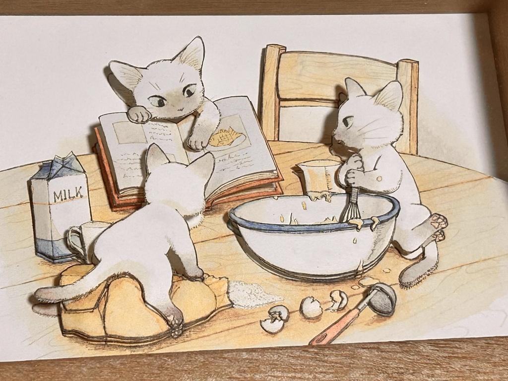 「たいやきつくるねこ」シャドウボックス