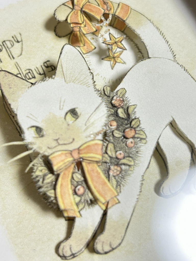 「クリスマスねこ」シャドウボックス