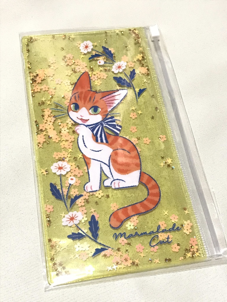 マーマレードキャットラメポーチ