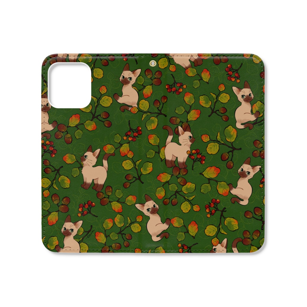 たいやきねこ/木の実iPhoneケース