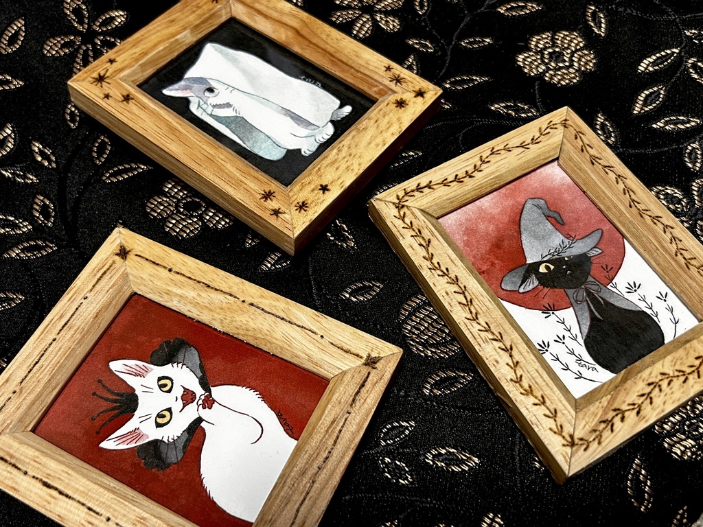 ハロウィンねこミニ原画