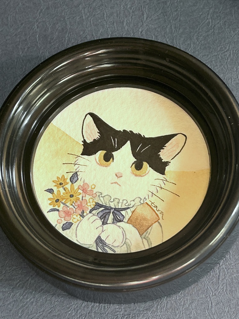 「高貴なる猫」ミニ原画