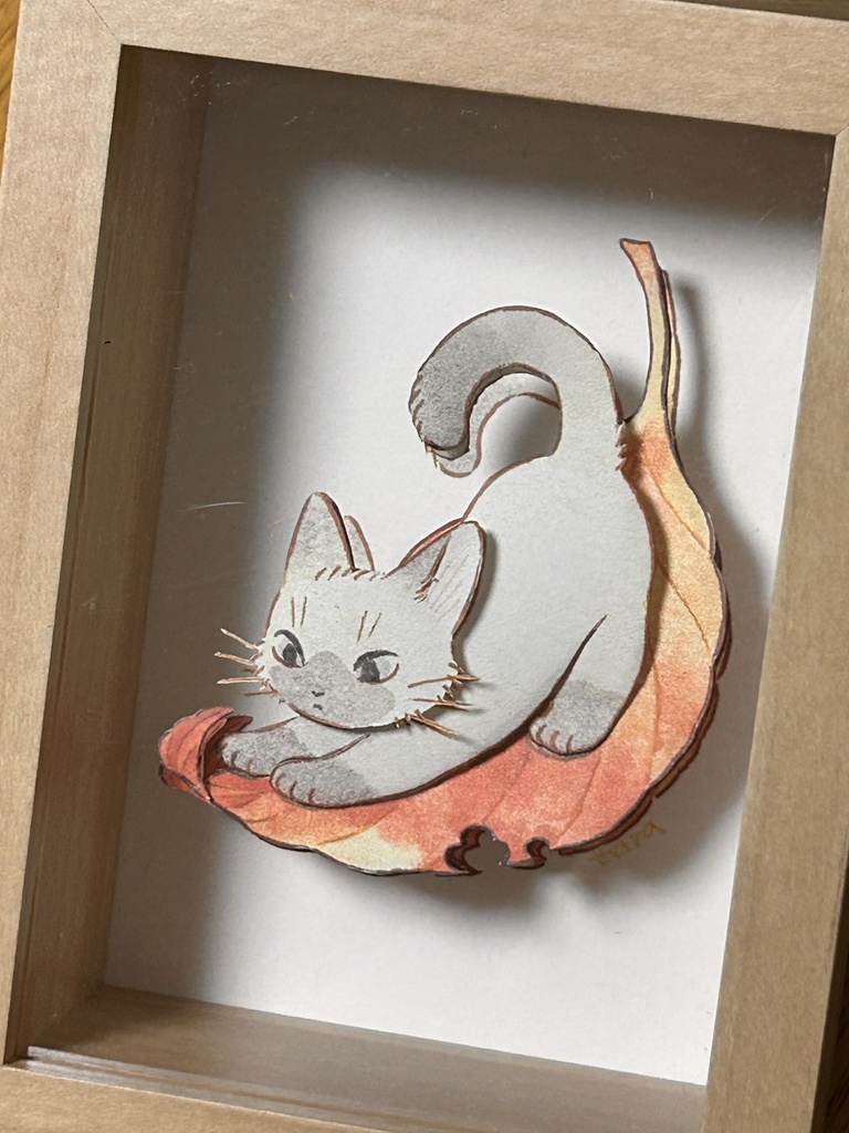 「秋の葉」ミニシャドウボックス