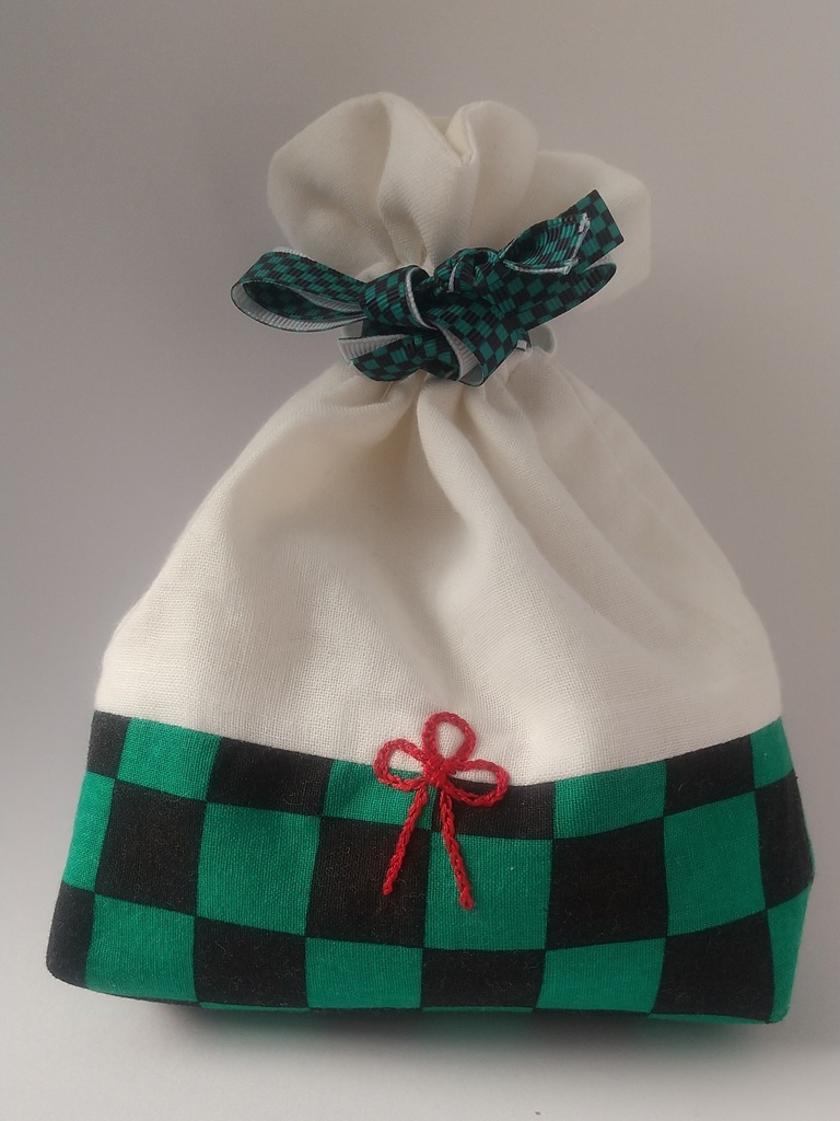 炭かな イメージ 刺繍巾着