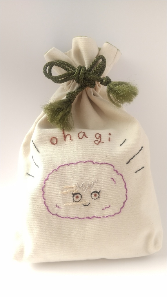 オハミチャ 刺繍巾着