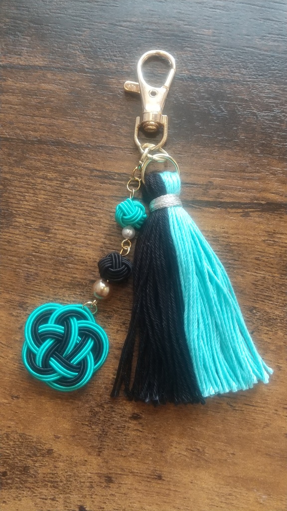 無一郎イメージ タッセルと水引のキーホルダー