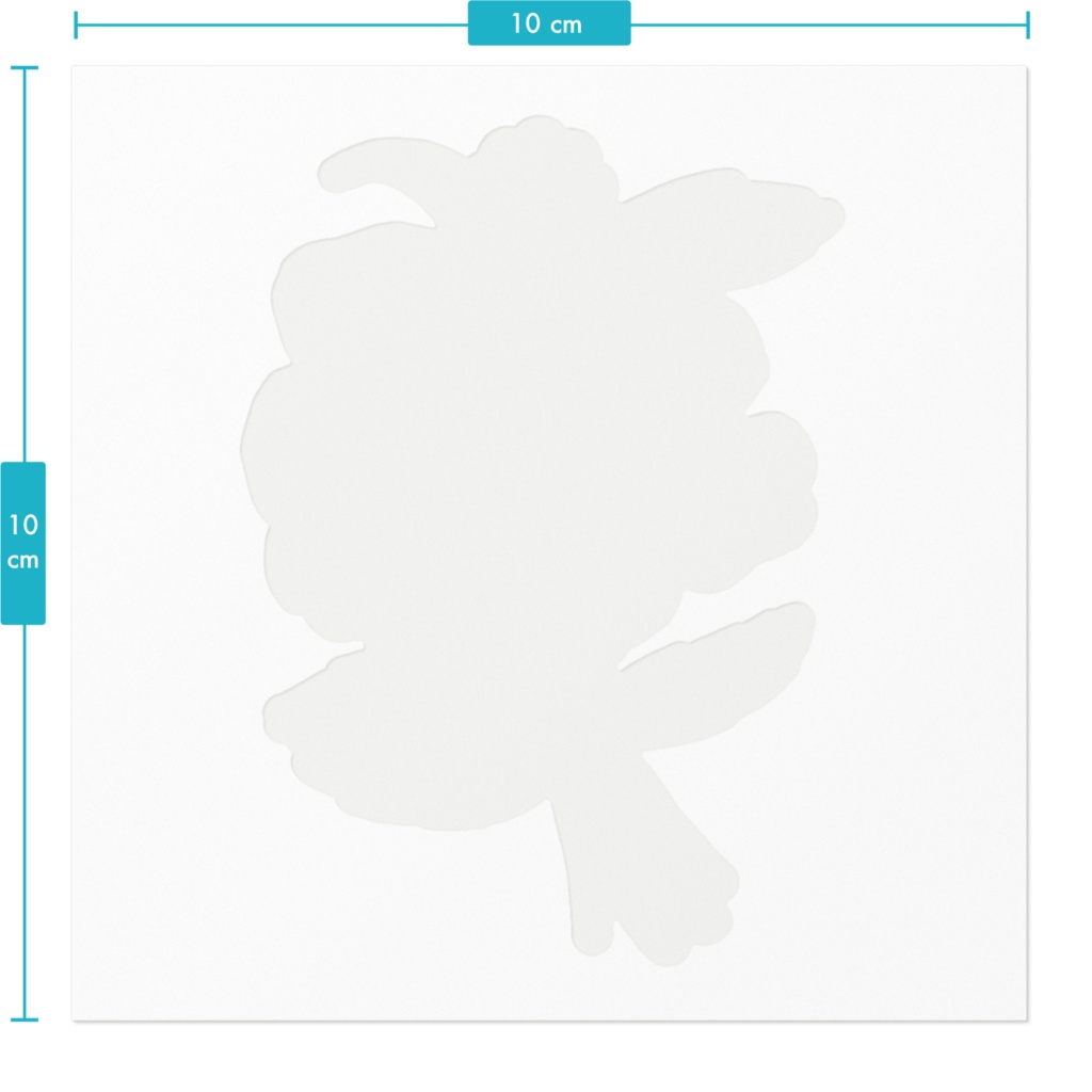 花と歯車ステッカー