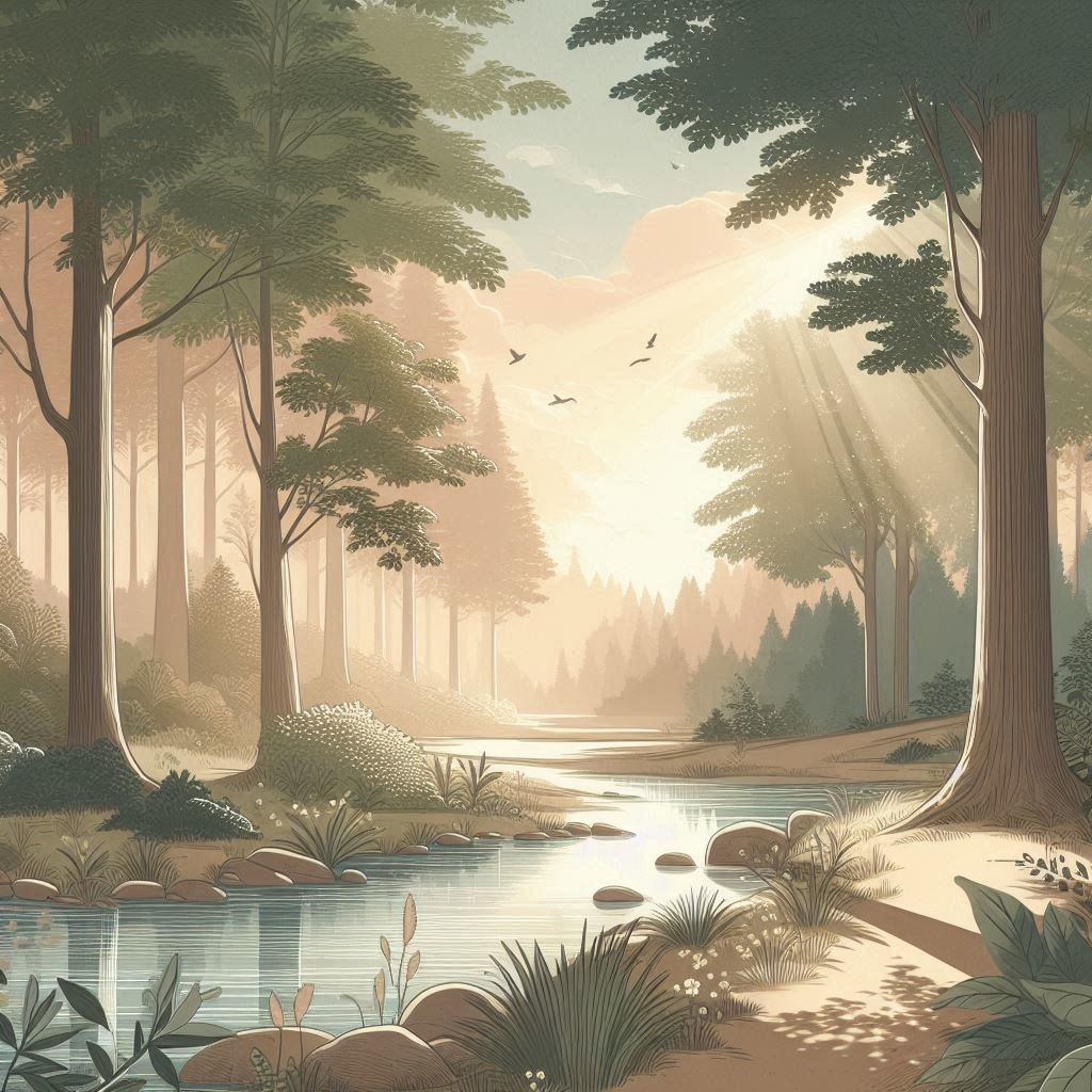 森の癒しデジタル素材パック（2枚セット・ストレス解消・SNS・壁紙対応）