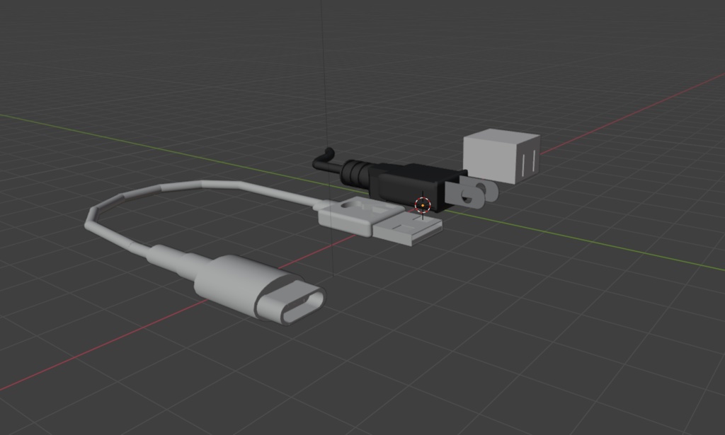 【汎用3D】コンセント for Blender