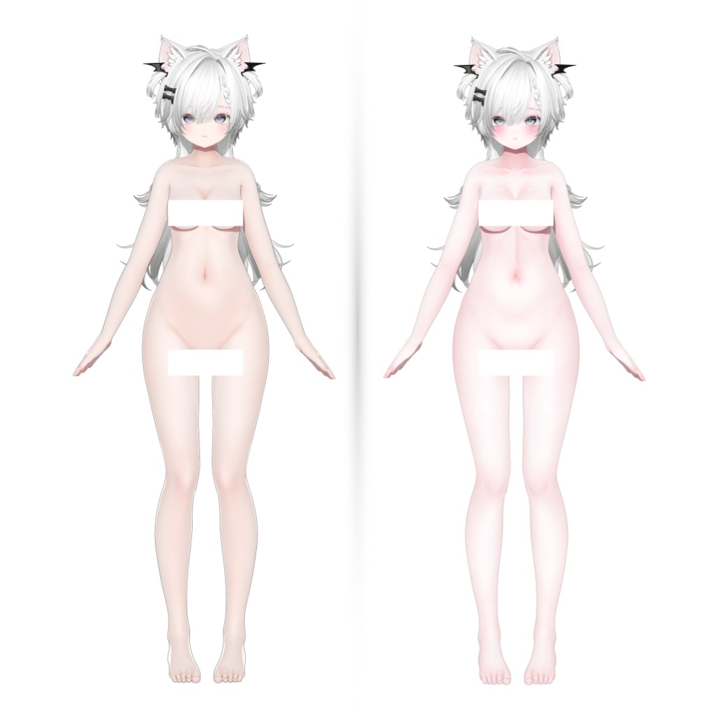 【エク/Eku】 make up+body texture+face idle