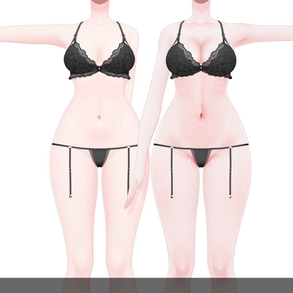 【ラムネ/Ramune】 make up+body texture+face idle