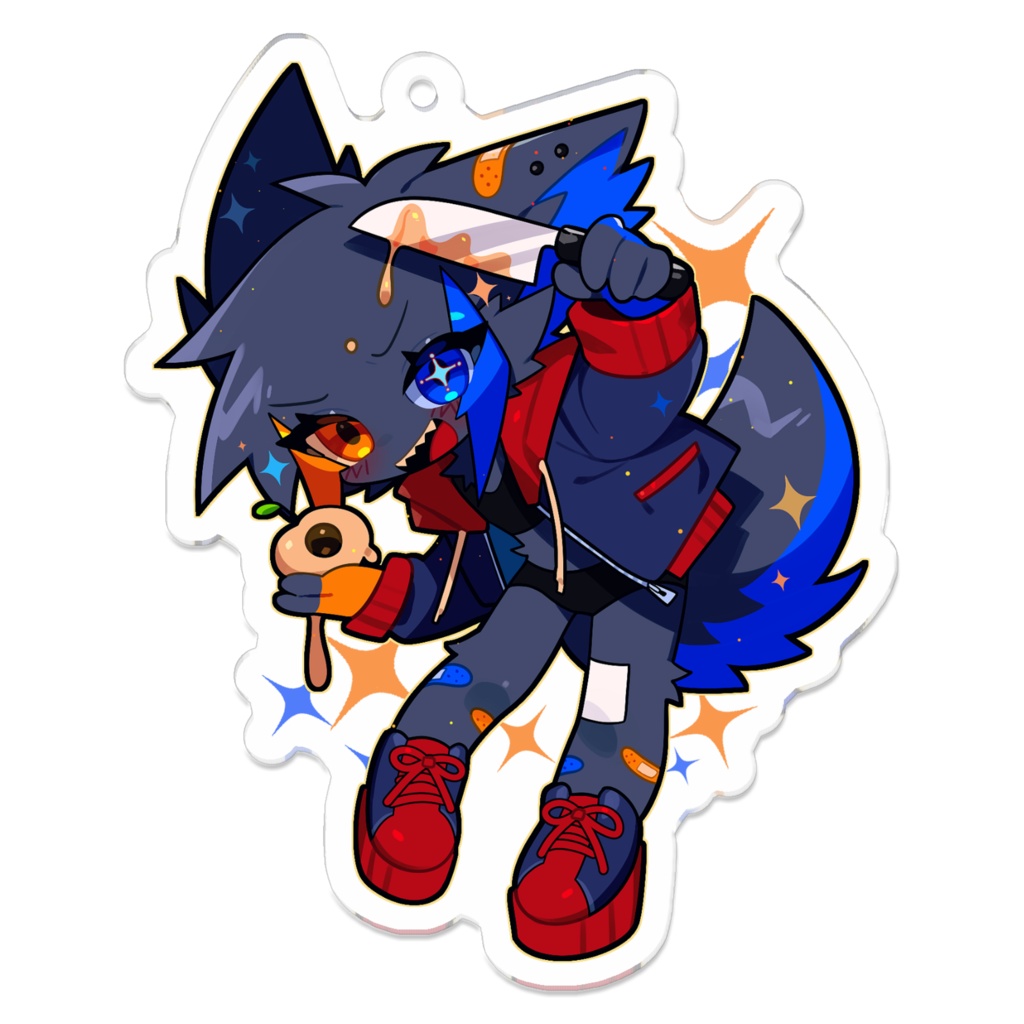 アプリコット-アクリルキーホルダー