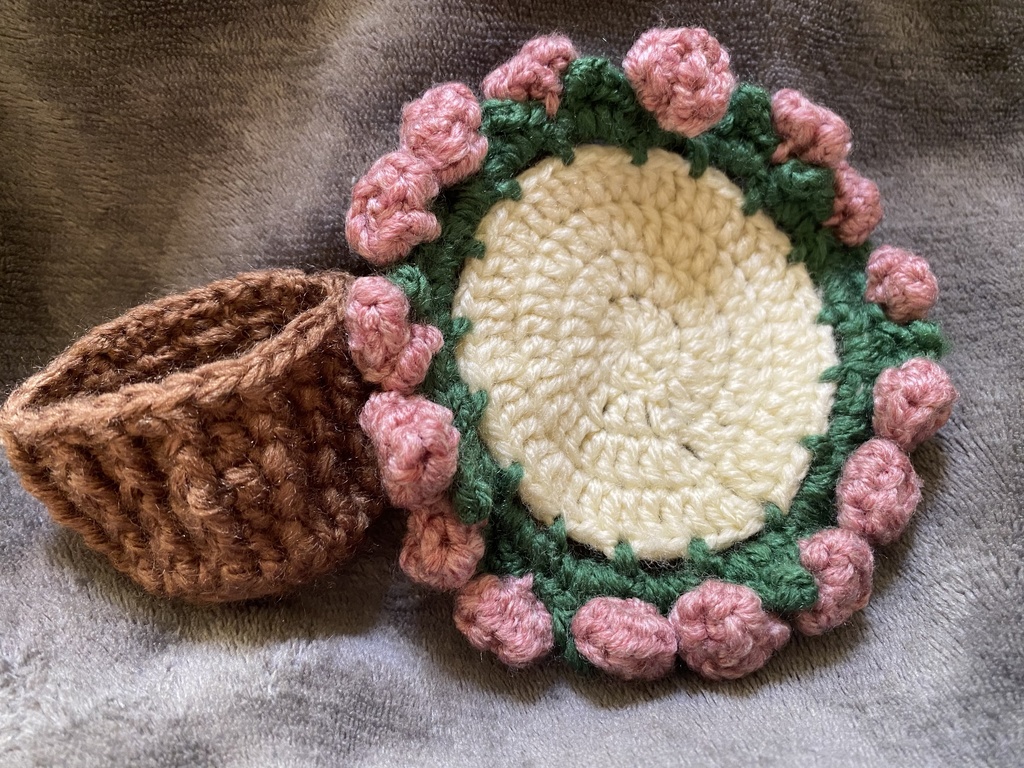 花束コースター(手編み)