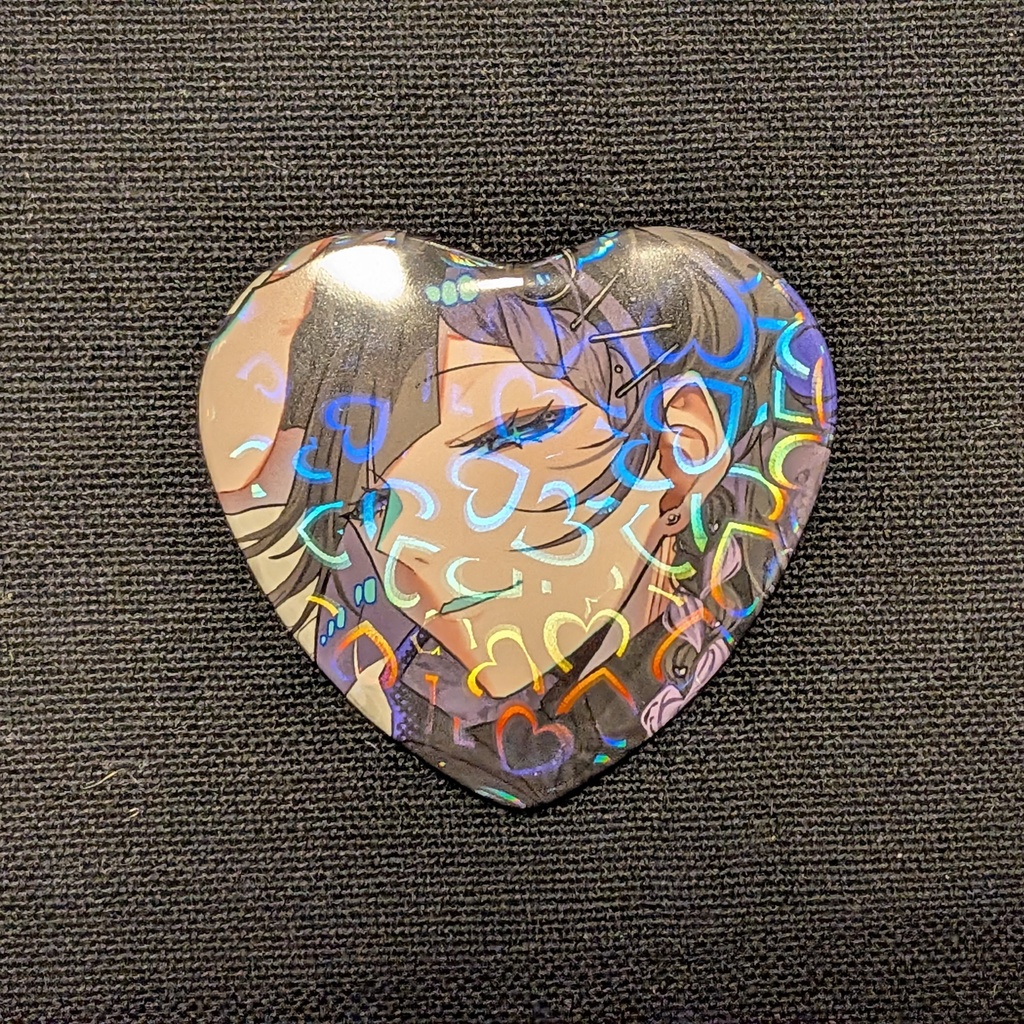 ハート缶バッチ/スイセン