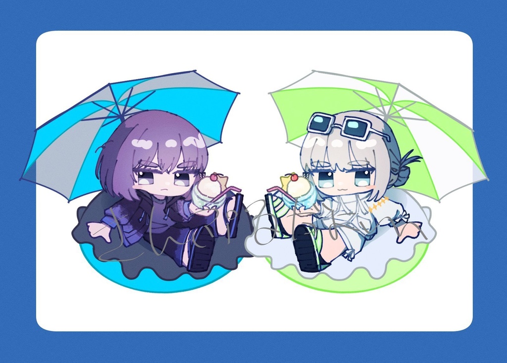 夏オベアクキー(白黒セット)