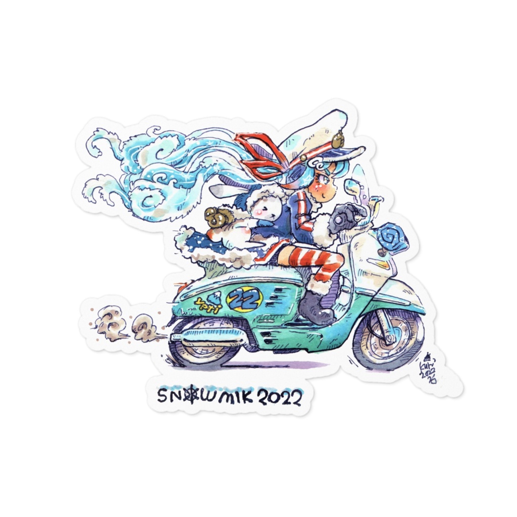 ❄SNOWMIKU2022❄ステッカー(白/透明)