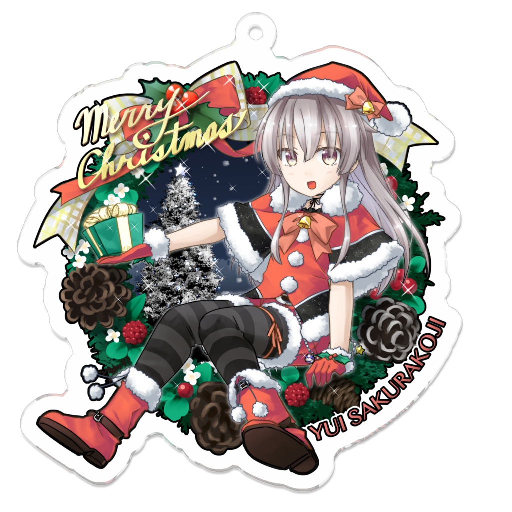 桜小路ゆい アクリルキーホルダー/月野ユエル(Christmas ver)